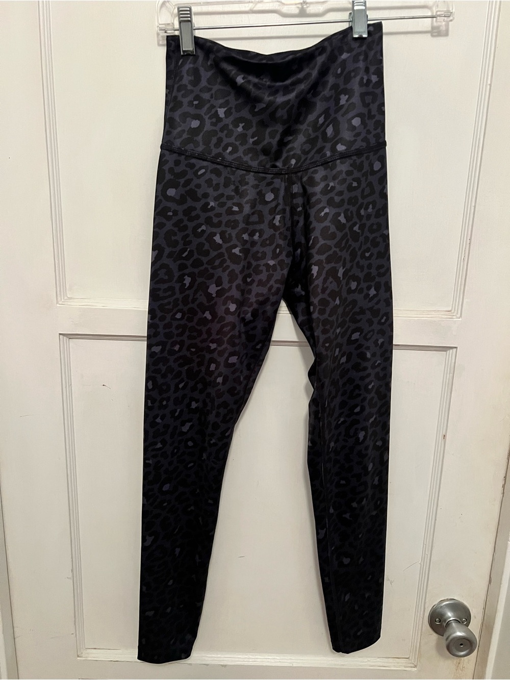 Beyond Yoga Black Leopard-Print High-Waist Leggings
